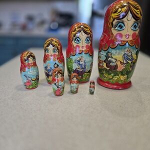 Vintage Matryoshka doll, also known as a Russian nesting doll or stacking doll 7